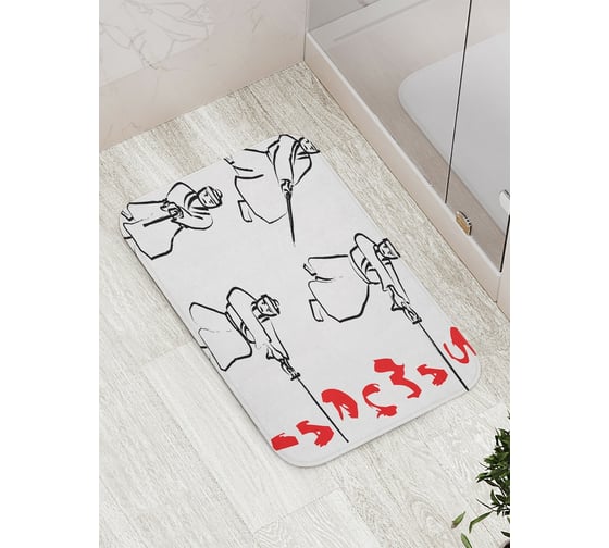 Коврик противоскользящий JoyArty "Урок самурая" для ванной, сауны, бассейна, bath_18298 1