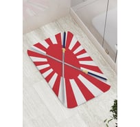 Коврик противоскользящий JoyArty "Скрещенные катаны" для ванной, сауны, бассейна, bath_18278