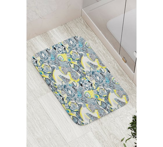 Коврик противоскользящий JoyArty "Аномальные цветы" для ванной, сауны, бассейна, bath_18382 1