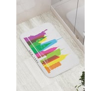 Коврик противоскользящий JoyArty "Радужный Нью-Йорк" для ванной, сауны, бассейна, bath_18419