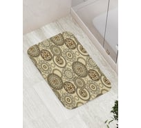 Коврик противоскользящий JoyArty "Цветочные окружности" для ванной, сауны, бассейна, bath_18549