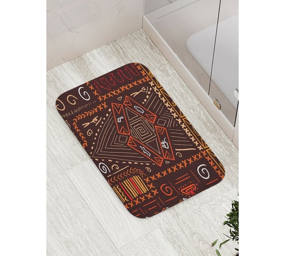 Коврик противоскользящий JoyArty "Узорный примитив" для ванной, сауны, бассейна, bath_18558 1