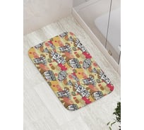 Коврик противоскользящий JoyArty "Маски духов" для ванной, сауны, бассейна, bath_18554