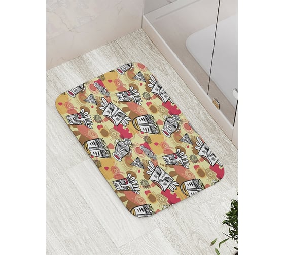 Коврик противоскользящий JoyArty "Маски духов" для ванной, сауны, бассейна, bath_18554 1