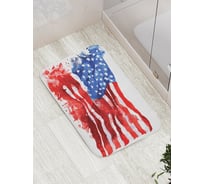 Коврик противоскользящий JoyArty "Размытый американский флаг" для ванной, сауны, бассейна, bath_18423