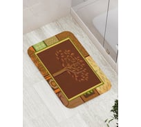 Коврик противоскользящий JoyArty "Декорация с деревом" для ванной, сауны, бассейна, bath_18545