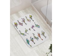 Коврик противоскользящий JoyArty "Фантазийные птицы" для ванной, сауны, бассейна, bath_18504
