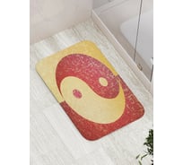 Коврик противоскользящий JoyArty "Инь и ян в иероглифах" для ванной, сауны, бассейна, bath_18573