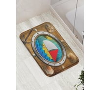 Коврик противоскользящий JoyArty "Парусник за окном" для ванной, сауны, бассейна, bath_15922