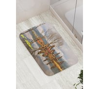 Коврик противоскользящий JoyArty "Поселок вблизи воды" для ванной, сауны, бассейна, bath_16203