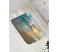 Коврик противоскользящий JoyArty "Солнце, волны и песок" для ванной, сауны, бассейна, bath_16255