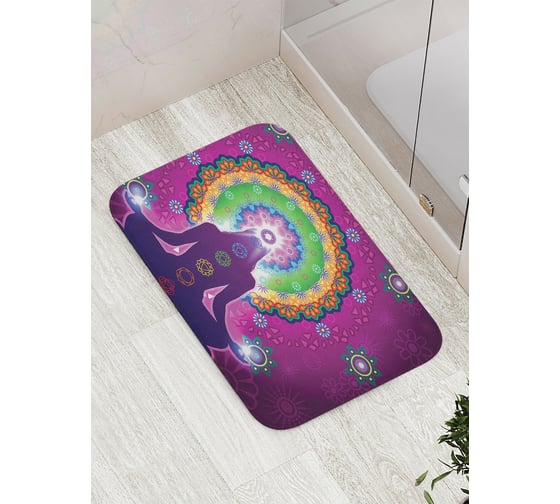 Коврик противоскользящий JoyArty "Красочное погружение в мысли" для ванной, сауны, бассейна, bath_16069 1