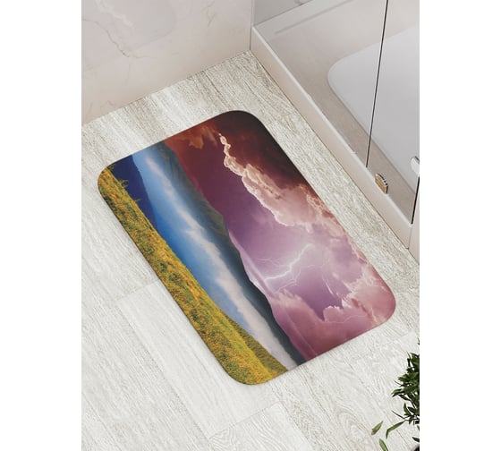 Коврик противоскользящий JoyArty "Погодные странности" для ванной, сауны, бассейна, bath_16318 1