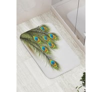 Коврик противоскользящий JoyArty "Перья маскировка" для ванной, сауны, бассейна, bath_17195