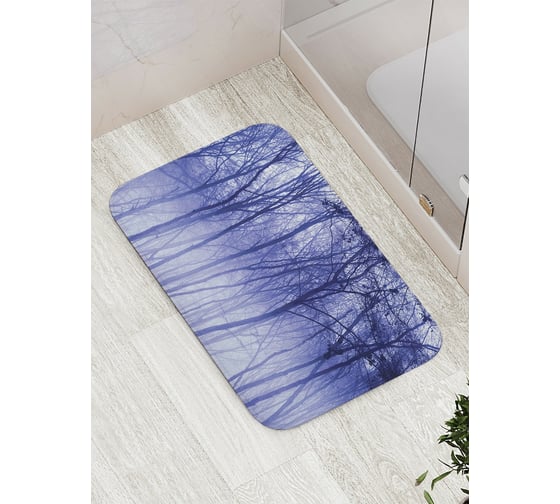 Коврик противоскользящий JoyArty "Морозящий лес" для ванной, сауны, бассейна, bath_16429