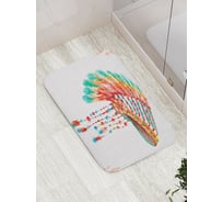 Коврик противоскользящий JoyArty "Цветной убор вождя" для ванной, сауны, бассейна, bath_18420