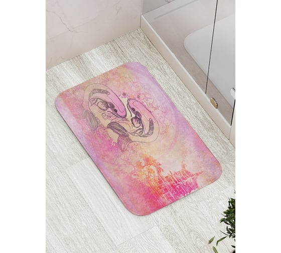 Коврик противоскользящий JoyArty "Рыбная магия" для ванной, сауны, бассейна, bath_18316 1