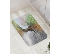 Коврик противоскользящий JoyArty "Дерево с четырьмя сезонами" для ванной, сауны, бассейна, bath_6531