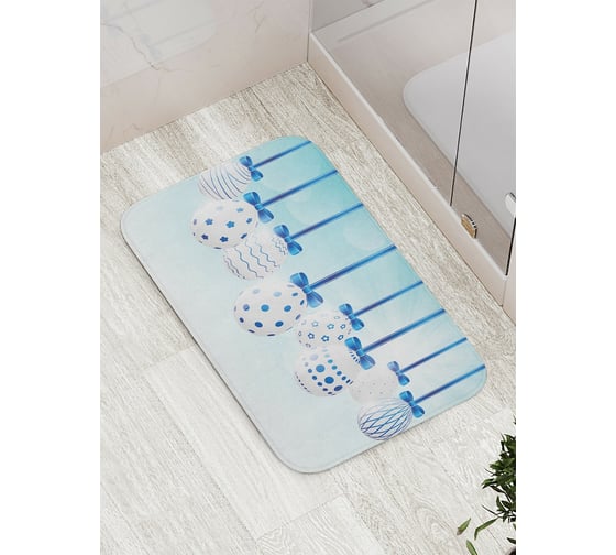 Коврик противоскользящий JoyArty "Праздничные яйца" для ванной, сауны, бассейна, bath_6563 1