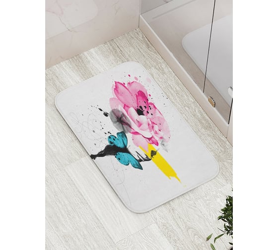 Коврик противоскользящий JoyArty "Цветочный балет" для ванной, сауны, бассейна, bath_6490 1