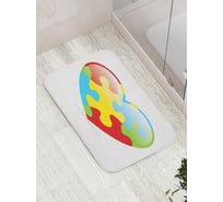 Коврик противоскользящий JoyArty "Цветное сердце" для ванной, сауны, бассейна, bath_6472