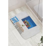 Коврик противоскользящий JoyArty "Цветы на окне" для ванной, сауны, бассейна, bath_6494