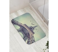 Коврик противоскользящий JoyArty "Парижские птицы" для ванной, сауны, бассейна, bath_6489