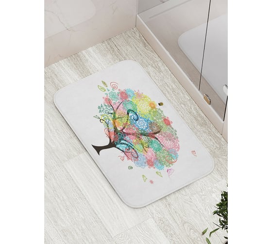 Коврик противоскользящий JoyArty "Кружевное дерево" для ванной, сауны, бассейна, bath_6732 1