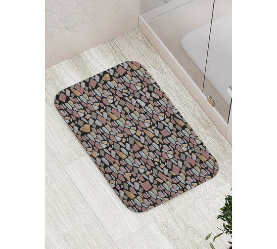 Коврик противоскользящий JoyArty "Сочетание камней" для ванной, сауны, бассейна, bath_6775 1
