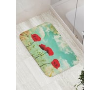 Коврик противоскользящий JoyArty "Цветы победы" для ванной, сауны, бассейна, bath_6971