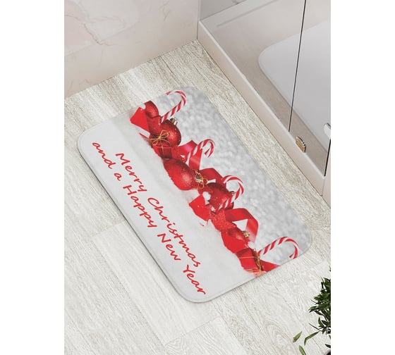 Коврик противоскользящий JoyArty "Рождество на снегу" для ванной, сауны, бассейна, bath_6931 1