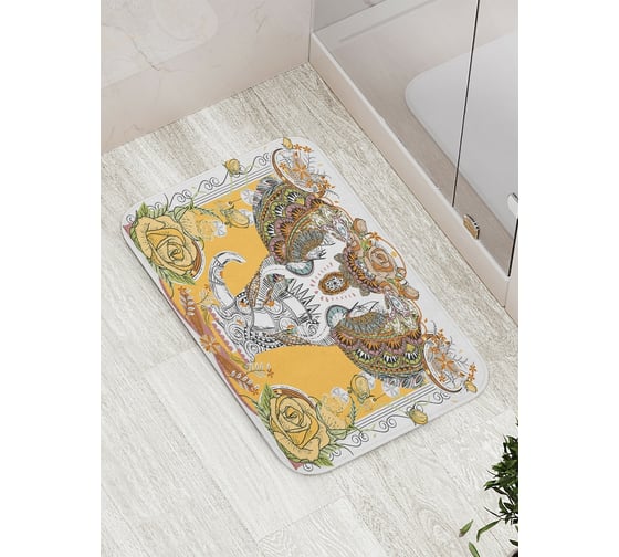 Коврик противоскользящий JoyArty "Сказочный вихрь" для ванной, сауны, бассейна, bath_6843 1