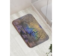 Коврик противоскользящий JoyArty "Ночная дорога к дворцу" для ванной, сауны, бассейна, bath_6906