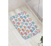 Коврик противоскользящий JoyArty "Сомнительные совы" для ванной, сауны, бассейна, bath_6908