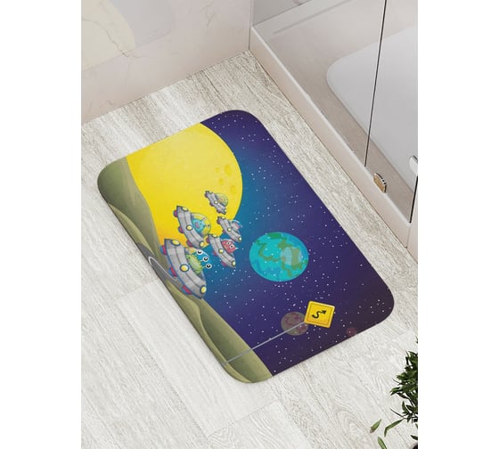 Коврик противоскользящий JoyArty "Дорога пришельцев" для ванной, сауны, бассейна, bath_6905 1