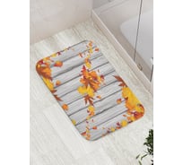 Коврик противоскользящий JoyArty "Кленовый забор" для ванной, сауны, бассейна, bath_6982