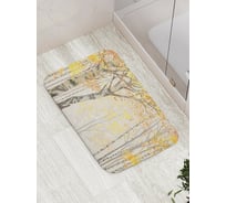 Коврик противоскользящий JoyArty "Березовая радость" для ванной, сауны, бассейна, bath_6978