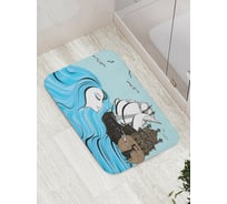 Коврик противоскользящий JoyArty "Морская дева" для ванной, сауны, бассейна, bath_7487