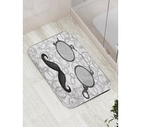 Коврик противоскользящий JoyArty "Интеллигентные усы" для ванной, сауны, бассейна, bath_7325