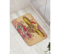 Коврик противоскользящий JoyArty "День мертвых" для ванной, сауны, бассейна, bath_7297