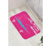 Коврик противоскользящий JoyArty "Вторые свидания лучше" для ванной, сауны, бассейна, bath_7392