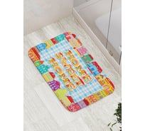 Коврик противоскользящий JoyArty "Милые домики" для ванной, сауны, бассейна, bath_7507