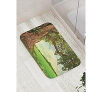 Коврик противоскользящий JoyArty "Дерево на зеленой поляне" для ванной, сауны, бассейна, bath_7515