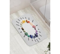 Коврик противоскользящий JoyArty "Круг минералов" для ванной, сауны, бассейна, bath_7494