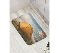 Коврик противоскользящий JoyArty "Счастливый турист" для ванной, сауны, бассейна, bath_7534