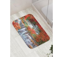 Коврик противоскользящий JoyArty "Водопад в деревьях" для ванной, сауны, бассейна, bath_7512