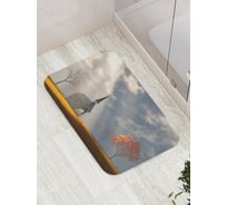 Коврик противоскользящий JoyArty "Храм в поле" для ванной, сауны, бассейна, bath_7609