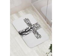 Коврик противоскользящий JoyArty "Крестовое дерево" для ванной, сауны, бассейна, bath_9580
