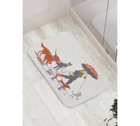 Коврик противоскользящий JoyArty "Дождливая прогулка" для ванной, сауны, бассейна, bath_14790