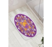 Коврик противоскользящий JoyArty "Инь ян с узорами" для ванной, сауны, бассейна, bath_14796
